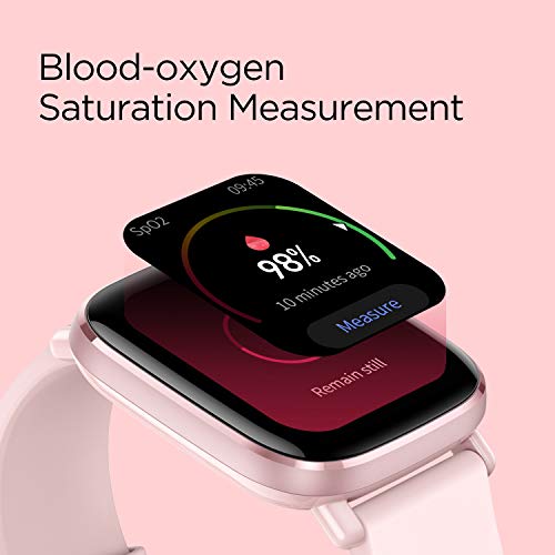 Amazfit GTS 2 Mini Reloj Inteligente Smartwatch Fitness Duración de Batería de 14 días más de 70 Modos Deportivos Medición del Nivel de SpO2 Monitorización de Frecuencia Cardíaca Sueño y Estrés (Pink)