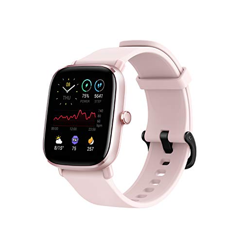 Amazfit GTS 2 Mini Reloj Inteligente Smartwatch Fitness Duración de Batería de 14 días más de 70 Modos Deportivos Medición del Nivel de SpO2 Monitorización de Frecuencia Cardíaca Sueño y Estrés (Pink)