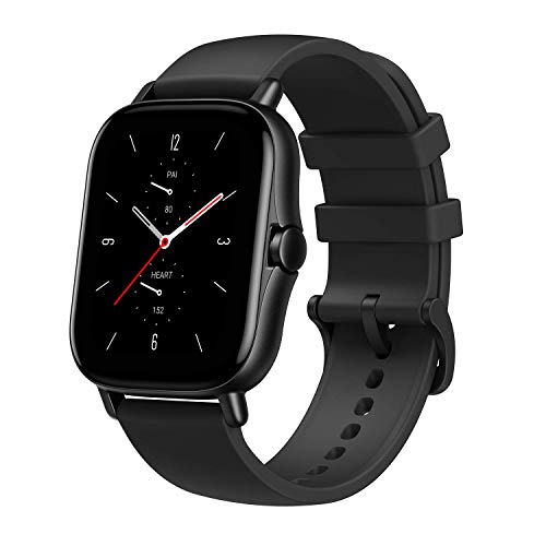 Amazfit GTS 2 Smartwatch Reloj de Pulsera Inteligente con Llamada Bluetooth 12 Modos Deportivos Monitor de saturación de oxígeno Sangre y de Frecuencia Cardíaca Almacenamiento de música de 3 GB Negro