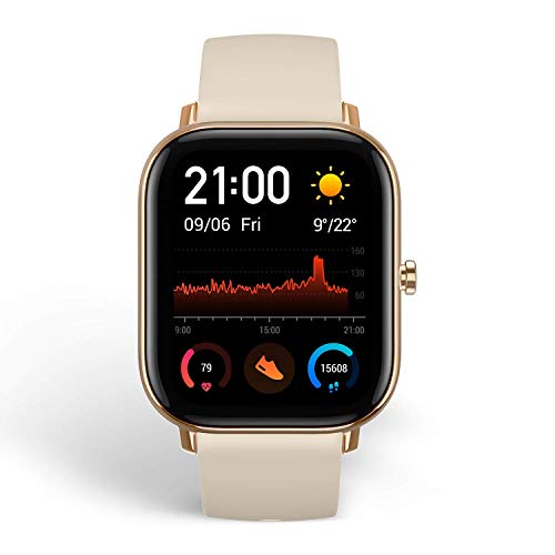 Amazfit GTS Reloj Smartwactch Deportivo | 14 días Batería | GPS+Glonass | Sensor Seguimiento Biológico BioTracker™ PPG | Frecuencia Cardíaca | Natación | Bluetooth 5.0 (iOS & Android) GOLD Amazfit GTS Reloj Smartwactch Deportivo | 14 días Batería | GPS+Glonass | Sensor Seguimiento Biológico BioTracker™ PPG | Frecuencia Cardíaca | Natación | Bluetooth 5.0 (iOS & Android) GOLD