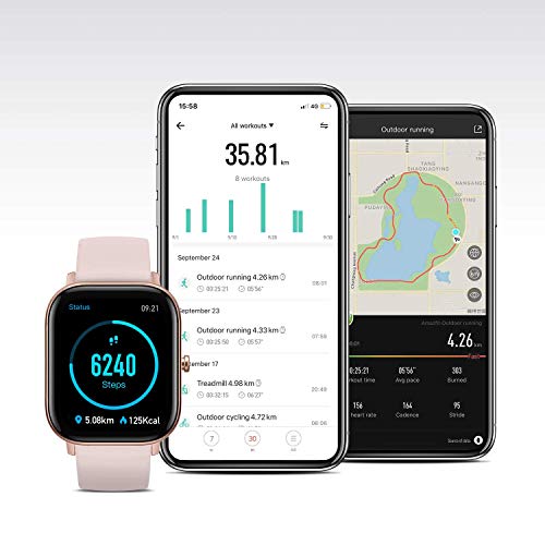 Amazfit GTS Smartwatch Fitness tracker con multitud de perfiles de actividad físcia y con GPS embebido, resistencia al agua 5 ATM (Rosa)