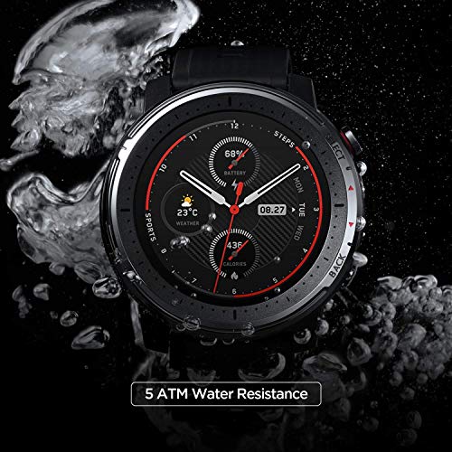 Amazfit Stratos 3 Smartwatch Reloj Inteligente 19 modos deporte Activitiy Tracker GPS controla musica-Negro