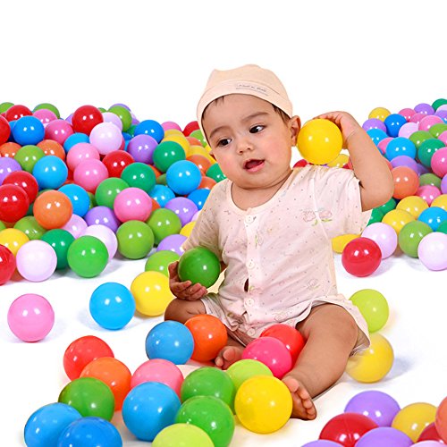 Amazingdeal365 Pelotas Multicolores de Plástico del Océano Gracioso para llenar Piscinasen Parque Infantil Regalo para los Niños (100Pcs)