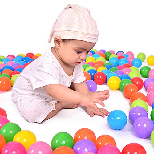 Amazingdeal365 Pelotas Multicolores de Plástico del Océano Gracioso para llenar Piscinasen Parque Infantil Regalo para los Niños (100Pcs)