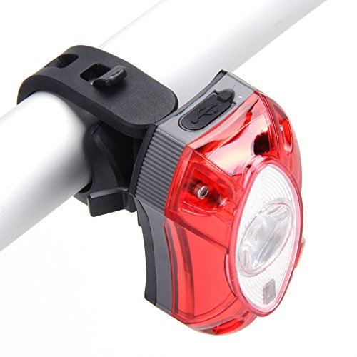 Amazingdeal365 Raypal 3W USB Luz trasera impermeable de la bicicleta USB recargable