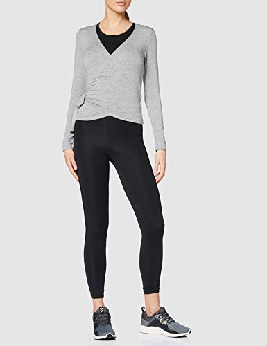 Amazon Brand - AURIQUE Top cruzado de ballet para mujer, Gris (Grey), 38, Label:S Amazon Brand - AURIQUE Top cruzado de ballet para mujer, Gris (Grey), 38, Label:S