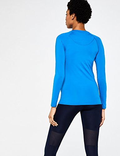 Amazon Brand - AURIQUE Top deportivo de running para mujer, Azul (Imperial Blue), 38, Label:S