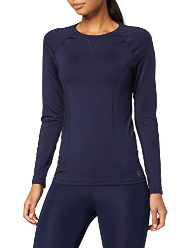 Amazon Brand - AURIQUE Top deportivo de running para mujer, Azul (Navy), 42, Label:L