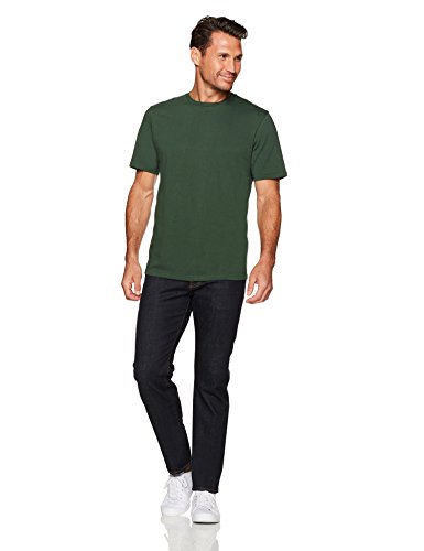 Amazon Essentials 2-Pack Regular-Fit Short-Sleeve Crewneck T-Shirts Camiseta, Verde (Dark Green), Small