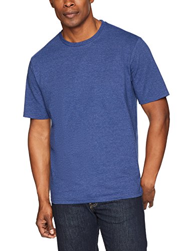 Amazon Essentials 2-Pack Short-Sleeve Crewneck T-Shirt Camiseta, Azul (Navy Heather), Large