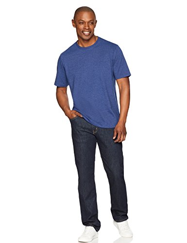 Amazon Essentials 2-Pack Short-Sleeve Crewneck T-Shirt Camiseta, Azul (Navy Heather), Large