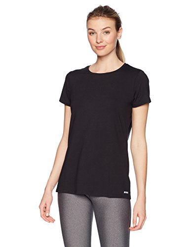 Amazon Essentials 2-Pack Tech Stretch Short-Sleeve Crew T-Shirt Athletic-Shirts, Negro/Blanco, Medium