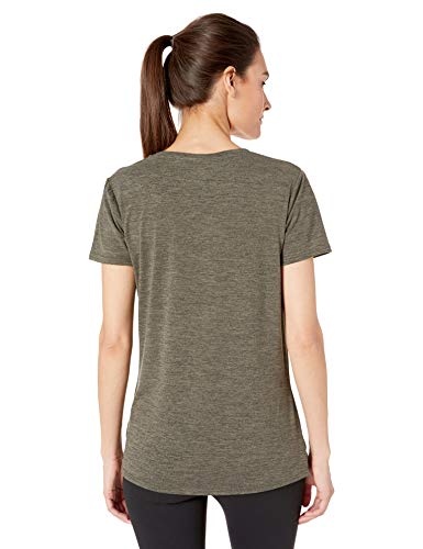 Amazon Essentials 2-Pack Tech Stretch Short-Sleeve V-Neck T-Shirt Athletic-Shirts, Olive Space Dye/Black, US XXL (EU 3XL-4XL)