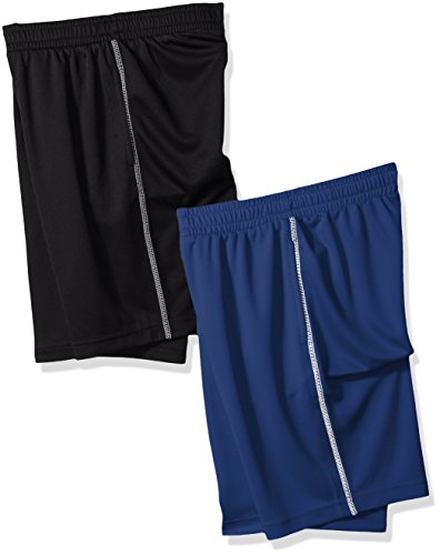 Amazon Essentials Boys' 2-Pack Mesh Short Bañador, Azul Marino/Negro, 3T