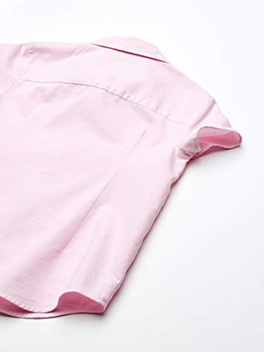 Amazon Essentials – Camisa Oxford de manga corta para niña, Rosado, US L (EU 134-140 CM, P)