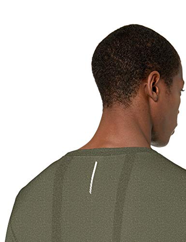 Amazon Essentials - Camiseta sin costuras con cuello redondo para hombre, Jaspeado Dark Olive Heather, US L (EU L) Amazon Essentials - Camiseta sin costuras con cuello redondo para hombre, Jaspeado Dark Olive Heather, US L (EU L)
