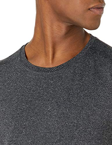Amazon Essentials - Camiseta sin costuras ni mangas para correr para hombre, Negro Heather, US XS (EU XS)