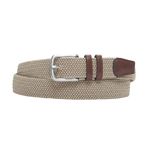 Amazon Essentials – Cinturón trenzado elástico para hombre, Marrón (Khaki 340), W36'' Amazon Essentials – Cinturón trenzado elástico para hombre, Marrón (Khaki 340), W36''