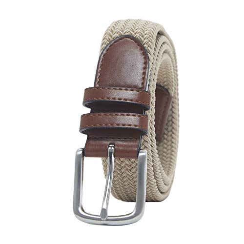 Amazon Essentials – Cinturón trenzado elástico para hombre, Marrón (Khaki 340), W36'' Amazon Essentials – Cinturón trenzado elástico para hombre, Marrón (Khaki 340), W36''
