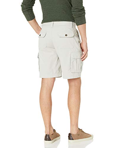 Amazon Essentials Classic-Fit Cargo Short Pantalones Cortos, Plateado (Silver), 33