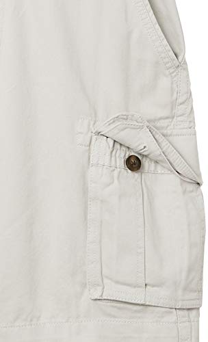 Amazon Essentials Classic-Fit Cargo Short Pantalones Cortos, Plateado (Silver), 33
