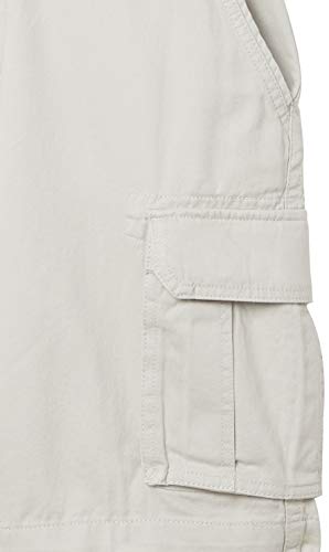 Amazon Essentials Classic-Fit Cargo Short Pantalones Cortos, Plateado (Silver), 33