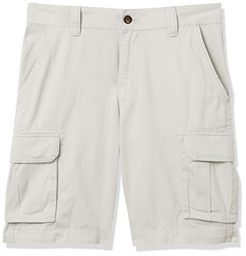 Amazon Essentials Classic-Fit Cargo Short Pantalones Cortos, Plateado (Silver), 33