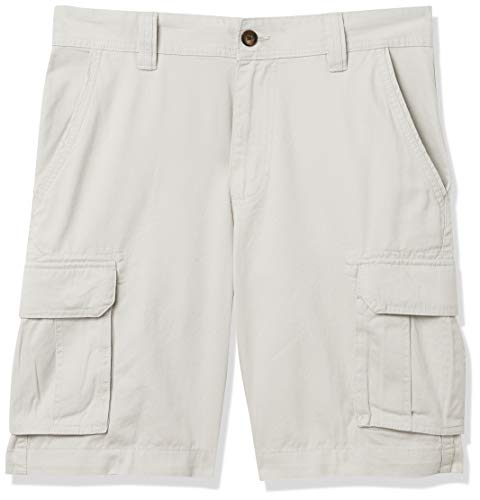 Amazon Essentials Classic-Fit Cargo Short Pantalones Cortos, Plateado (Silver), 33