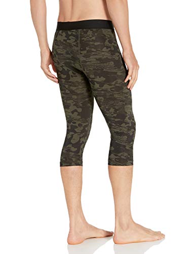 Amazon Essentials Control Tech 3/4 Tight Base-Layer-Underwear, Green Splatter Camo, US M (EU M)