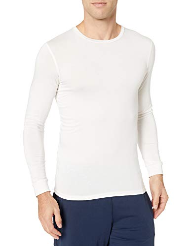 Amazon Essentials Heat Retention Long-Sleeve Base Layer Shirt Athletic-Shirts, Blanco, US S (EU S)