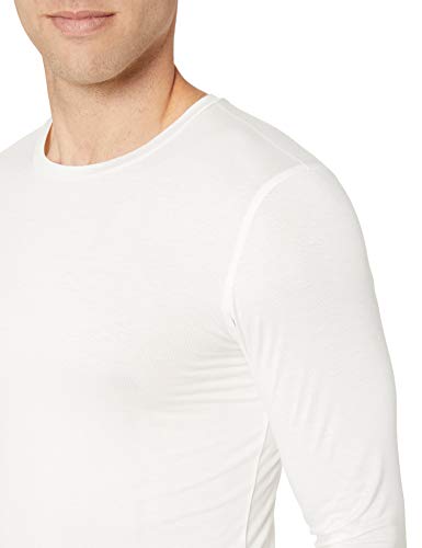 Amazon Essentials Heat Retention Long-Sleeve Base Layer Shirt Athletic-Shirts, Blanco, US S (EU S)