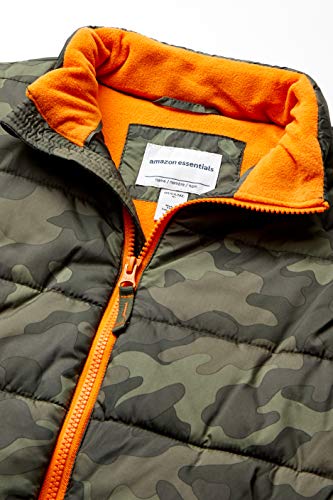 Amazon Essentials Heavy-Weight Puffer Vest down-outerwear-vests, Camuflaje, 4T