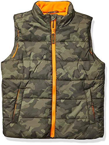 Amazon Essentials Heavy-Weight Puffer Vest down-outerwear-vests, Camuflaje, 4T