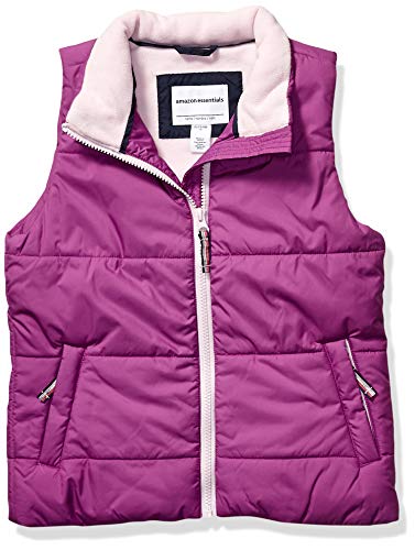 Amazon Essentials Heavy-Weight Puffer Vest Down-Outerwear-Vests, Púrpura Brillante, Medium Amazon Essentials Heavy-Weight Puffer Vest Down-Outerwear-Vests, Púrpura Brillante, Medium