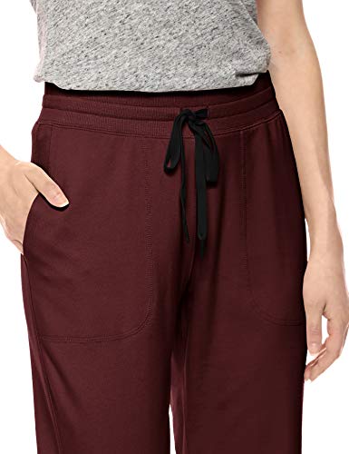 Amazon Essentials - Pantalón de chándal pirata de algodón terry para mujer, Vinos Windsor, US L (EU L - XL)