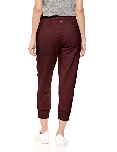 Amazon Essentials - Pantalón de chándal pirata de algodón terry para mujer, Vinos Windsor, US L (EU L - XL)