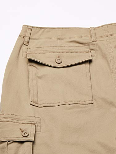 Amazon Essentials - Pantalones cargo elásticos de corte recto para hombre, Caqui, 36W x 28L Amazon Essentials - Pantalones cargo elásticos de corte recto para hombre, Caqui, 36W x 28L