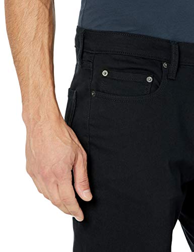Amazon Essentials - Pantalones vaqueros elásticos de corte atlético para hombre, Negro (Black), 40W / 29L