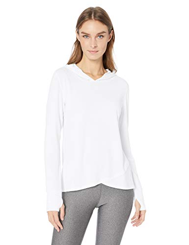 Amazon Essentials Studio Long-Sleeve Cross-Front Hoodie Athletic, Blanco, US S (EU S - M)