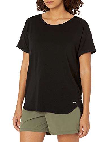 Amazon Essentials Studio Relaxed-Fit Crewneck T-Shirt fashion-t-shirts, Negro, Medium