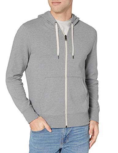 Amazon Essentials Sudadera Ligera de Felpa Francesa con Cremallera Completa Fashion-Hoodies, Gris, US XS (EU XS)