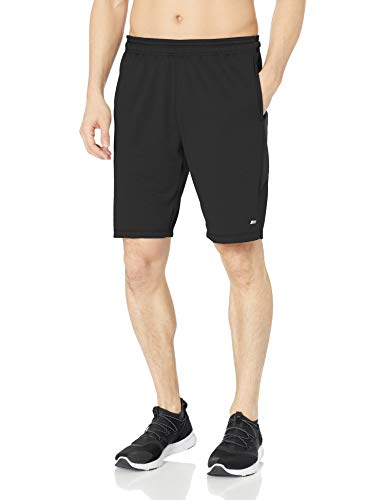 Amazon Essentials Tech Stretch Training Short Athletic-Shorts, Negro, US L (EU L)