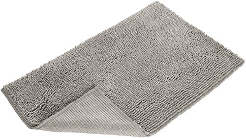 AmazonBasics - Alfombrilla de baño, antideslizante, de microfibra, 0,53 x 0,86 m, Platino AmazonBasics - Alfombrilla de baño, antideslizante, de microfibra, 0,53 x 0,86 m, Platino