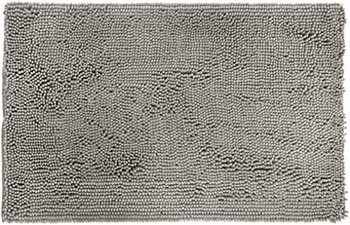 AmazonBasics - Alfombrilla de baño, antideslizante, de microfibra, 0,53 x 0,86 m, Platino AmazonBasics - Alfombrilla de baño, antideslizante, de microfibra, 0,53 x 0,86 m, Platino