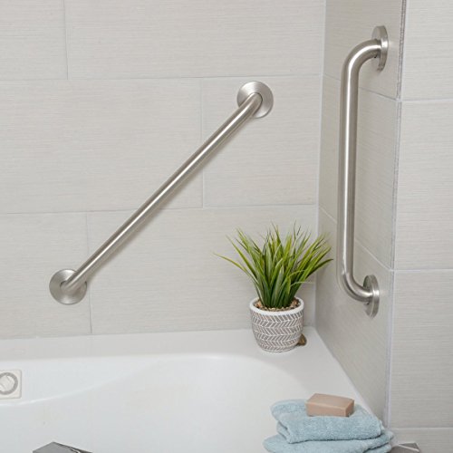 AmazonBasics - Barra de agarre para baño de discapacitados, 30,5 cm de largo, 3,18 cm de diámetro