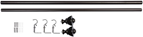 AmazonBasics - Barra de cortina de 2,54 cm de diámetro, con terminales en forma de urna, 90 a 180 cm, Bronce AmazonBasics - Barra de cortina de 2,54 cm de diámetro, con terminales en forma de urna, 90 a 180 cm, Bronce