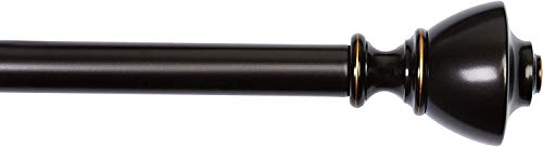 AmazonBasics - Barra de cortina de 2,54 cm de diámetro, con terminales en forma de urna, 90 a 180 cm, Bronce AmazonBasics - Barra de cortina de 2,54 cm de diámetro, con terminales en forma de urna, 90 a 180 cm, Bronce