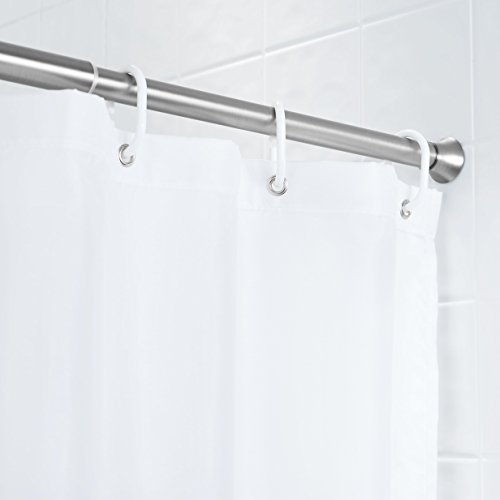 AmazonBasics - Barra de tensión para cortina de ducha, 137 a 229 cm, blanco