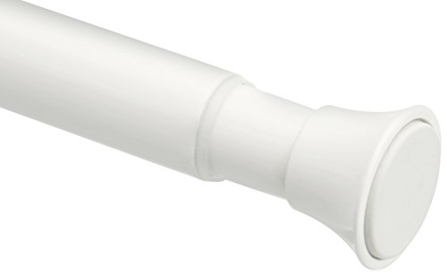 AmazonBasics - Barra de tensión para cortina de ducha, 198 a 274 cm, blanco