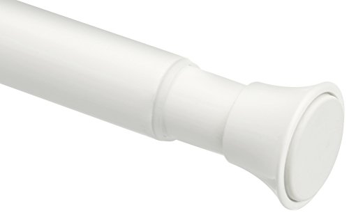 AmazonBasics - Barra de tensión para cortina de ducha, 198 a 274 cm, blanco AmazonBasics - Barra de tensión para cortina de ducha, 198 a 274 cm, blanco